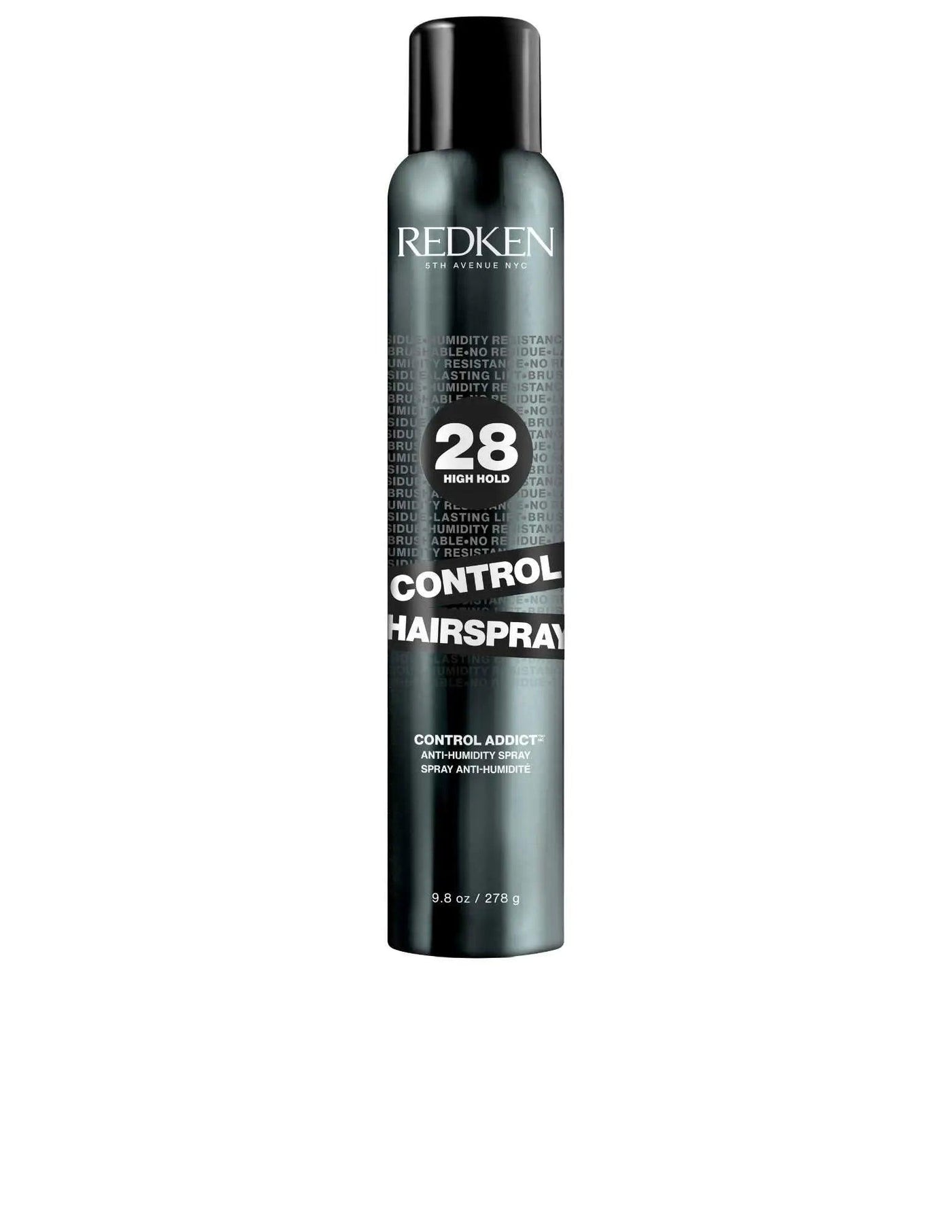 Redken 28 High Hold Control Hairspray bottle for maximum control and long-lasting hold on all hair types.