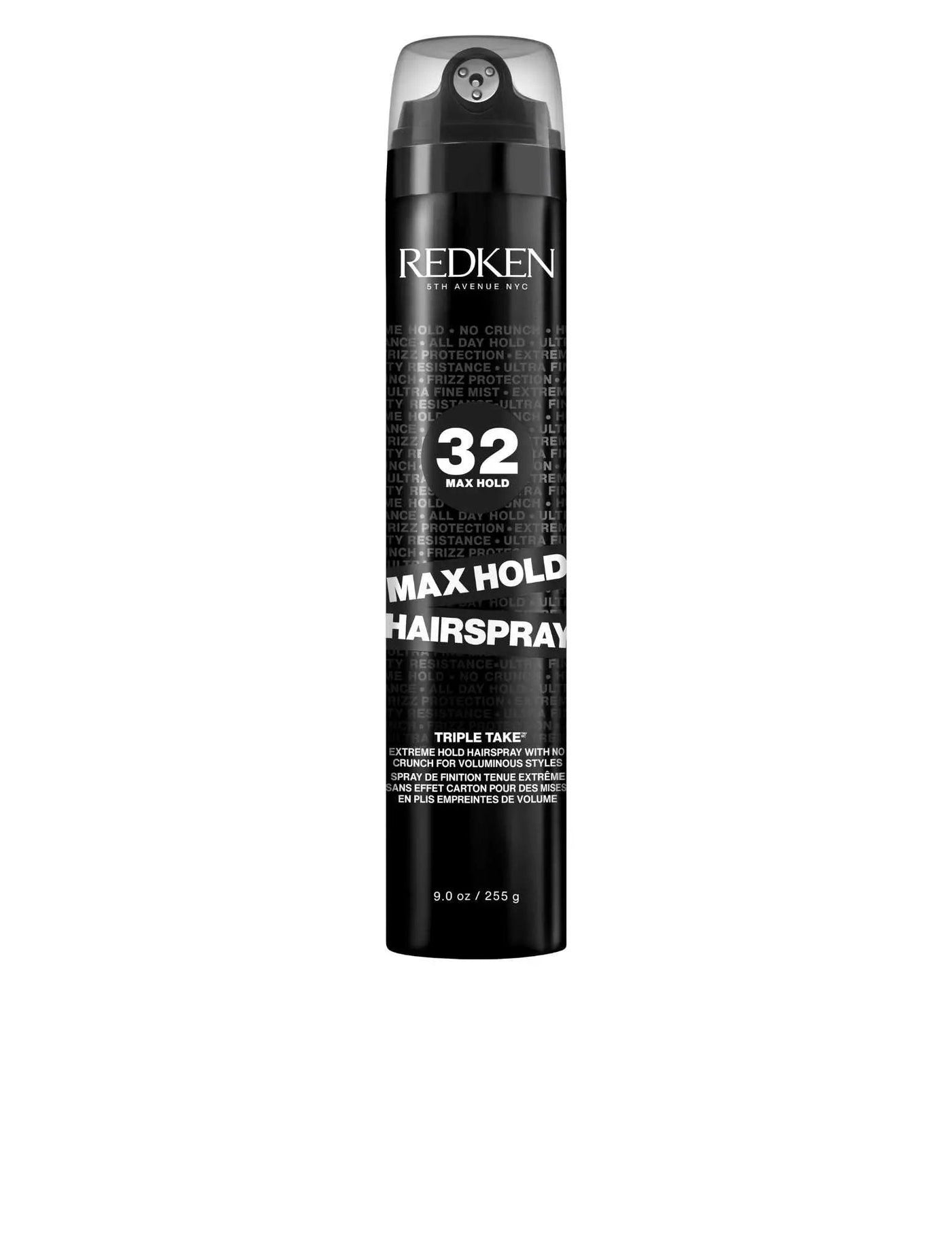 Redken 32 Max Hold Hairspray spray can for strong, long-lasting hold suitable for all hair types and textures.