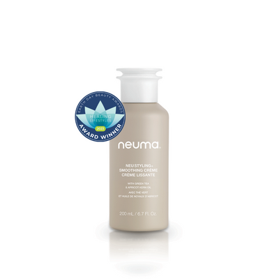 Neu Styling Smoothing Crème by Neuma in a 200ml bottle, reduces frizz while nourishing hair for shine and softness.