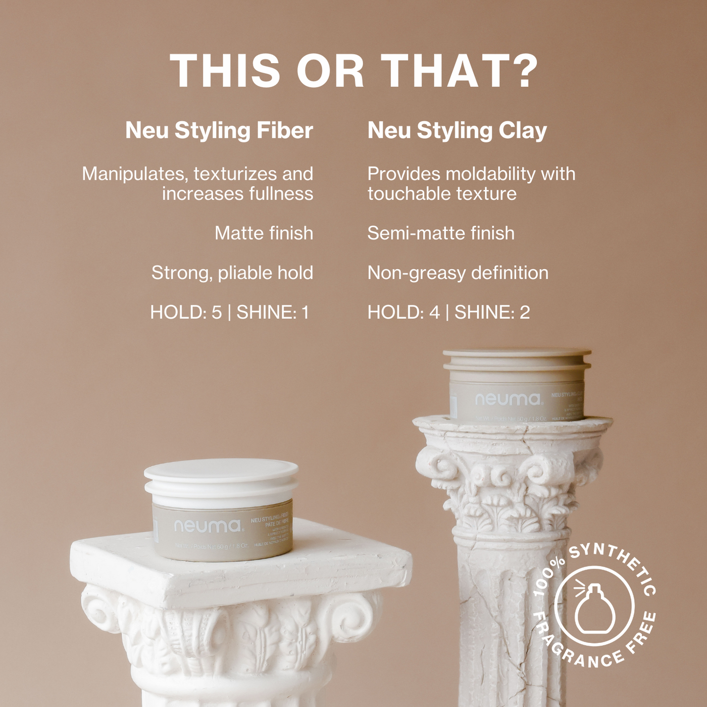 Neu Styling Fiber vs Neu Styling Clay comparison: texture, finish, hold, and shine for optimal hairstyling choices.