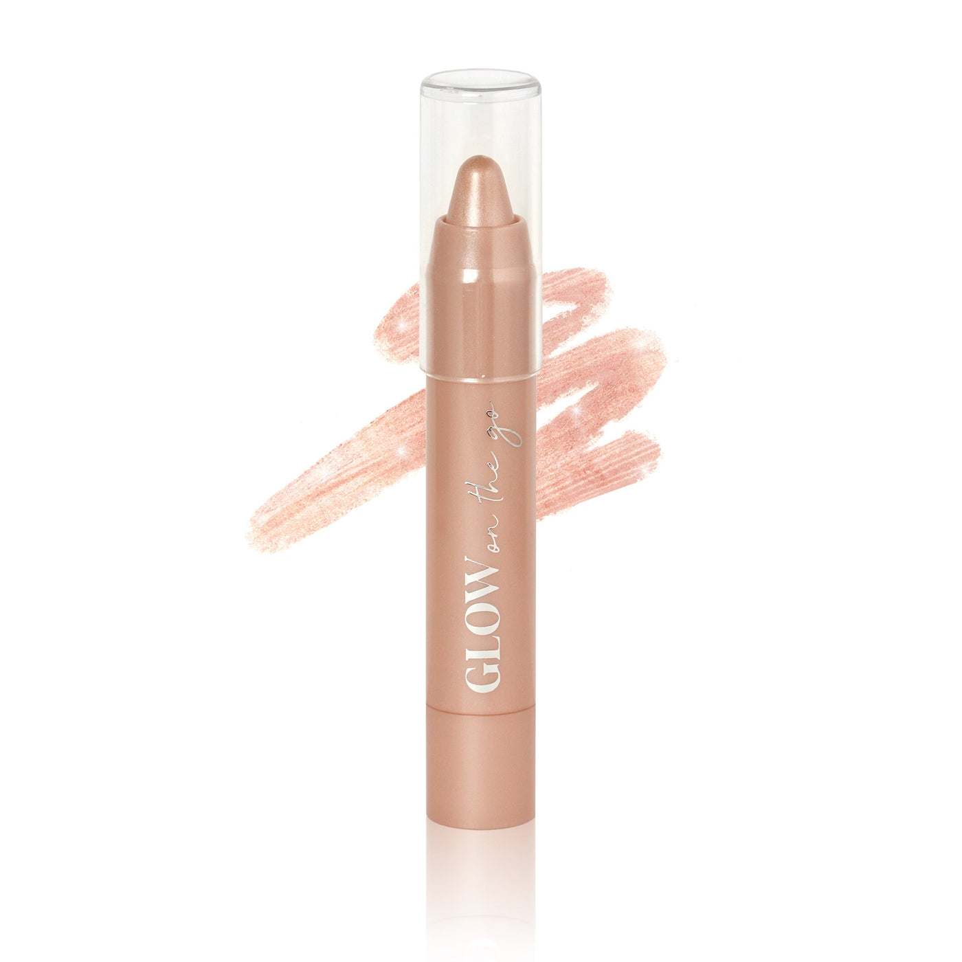 Glow On-The-Go multi-use beauty stick with a silky glow, perfect for an effortless makeup boost on the go.