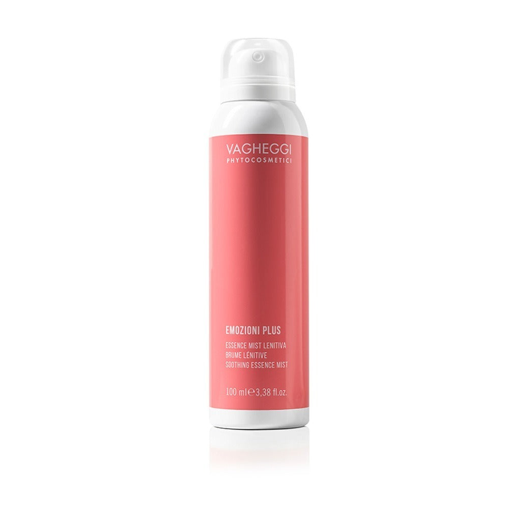 Emozioni Plus Soothing Essence Mist by Vagheggi in a 100 ml bottle for instant skin relief and comfort.