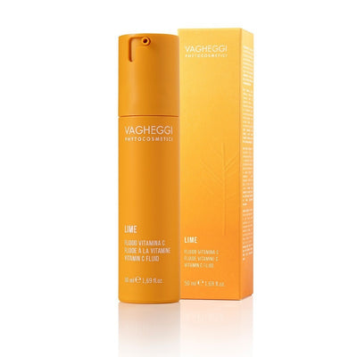 Lime Vitamin C Fluid by Vagheggi, 50ml hydrating emulsion for revitalizing and rejuvenating skin.