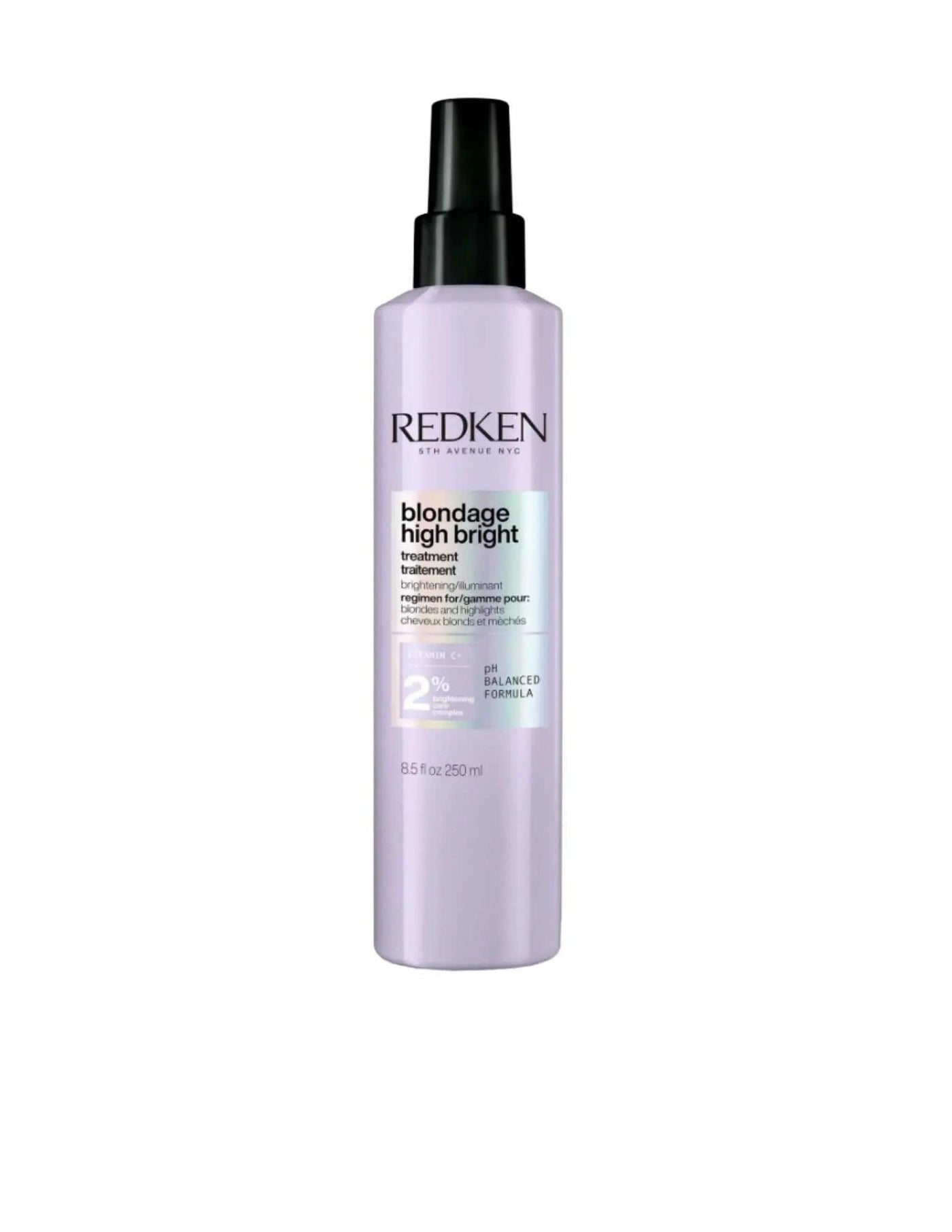 Redken Blondage High Bright Treatment spray for blonde and highlighted hair, enhancing brightness and reducing brassiness.