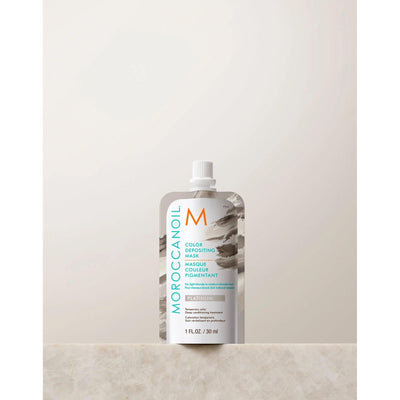 Moroccanoil Color Depositing Mask 30ml packaging, designed for revitalizing hair color and adding moisture.