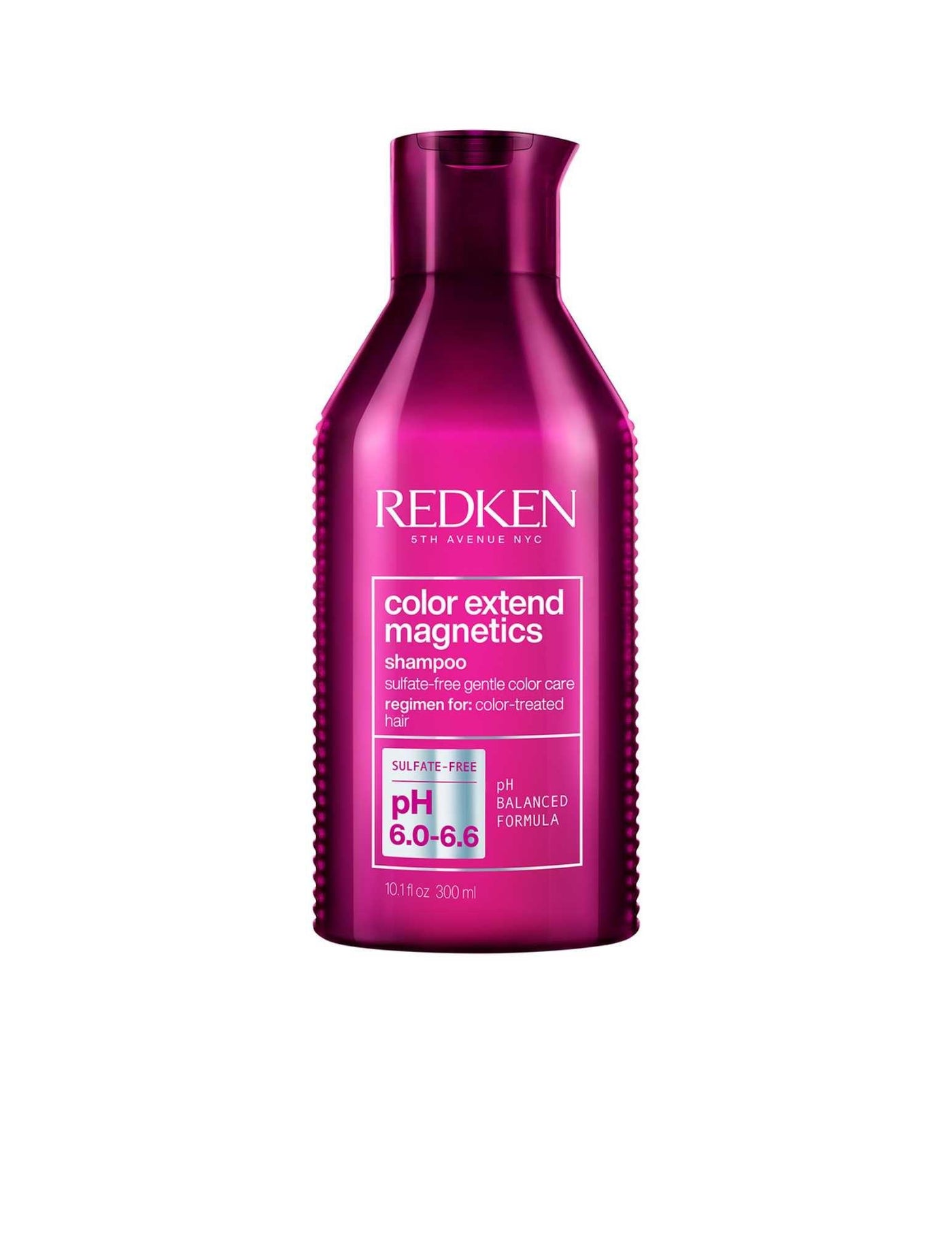 Redken Color Extend Magnetics Shampoo 300ml, sulfate-free formula for color-treated hair, protects vibrancy and health.