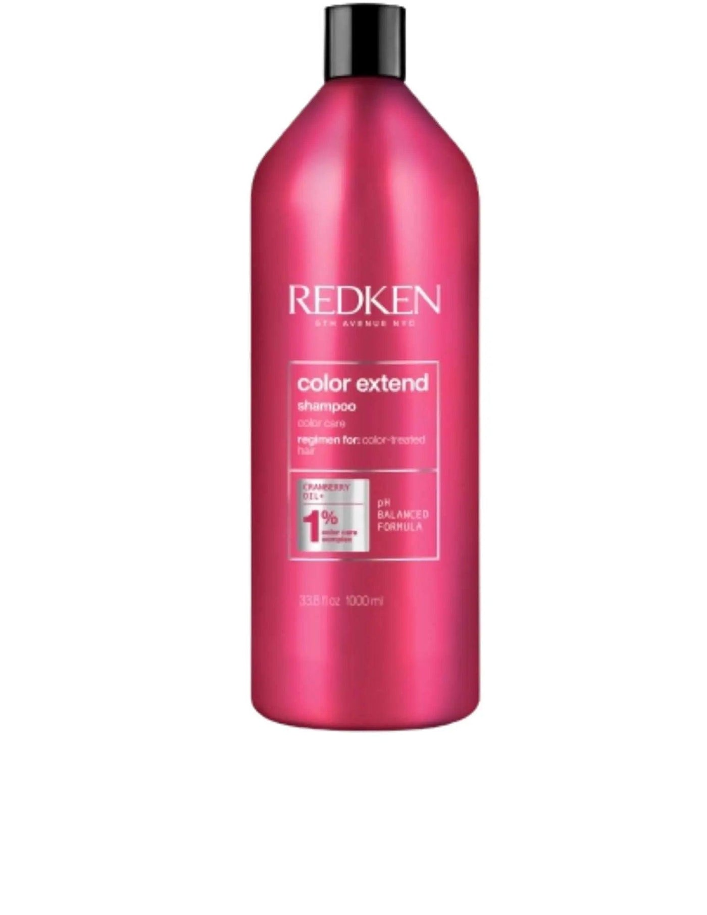 Redken Color Extend Shampoo 1L bottle for color-treated hair, designed to cleanse and preserve color vibrancy.