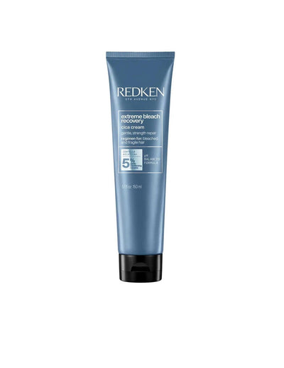 Redken Extreme Bleach Recovery Cica Cream tube for repairing chemically treated and damaged hair.