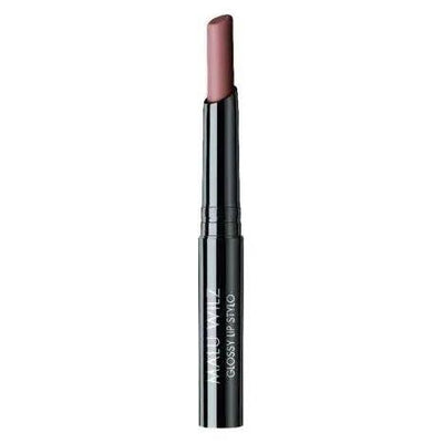 Malu Wilz Glossy Lip Stylo in a sleek black packaging with a creamy pink lip color. High-shine and hydrating formula.