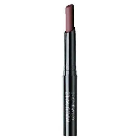 Malu Wilz Glossy Lip Stylo in a sleek black case, showcasing a luxurious, high-shine lip color.