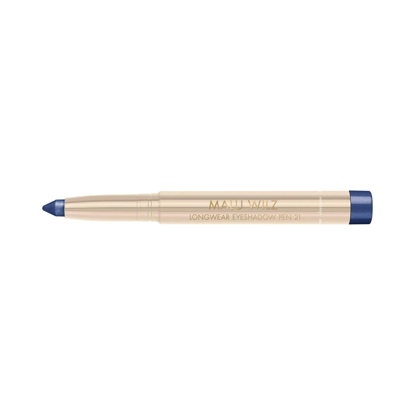 Malu Wilz Long-Lasting Eyeshadow Pen in blue, easy-to-use makeup for vibrant, crease-resistant color.