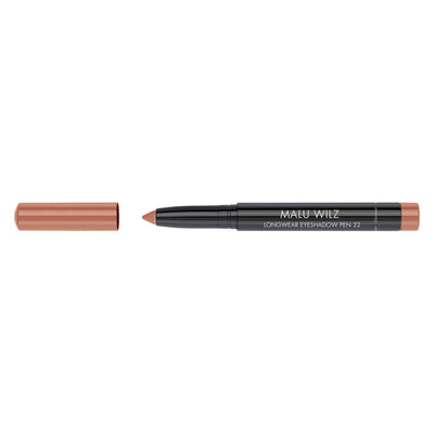 Malu Wilz Long-Lasting Eyeshadow Pen in shade 22 with a convenient twist-up design and cap removed.