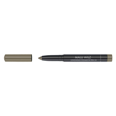 Malu Wilz Long-Lasting Eyeshadow Pen in shade 23 with cap removed, showcasing its convenient design for easy application.