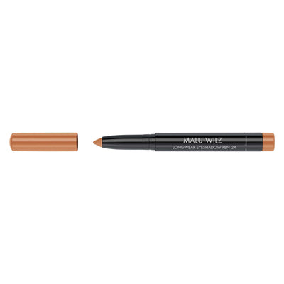 Malu Wilz Long-Lasting Eyeshadow Pen in shade 24, showcasing the pen design and its cap removed.