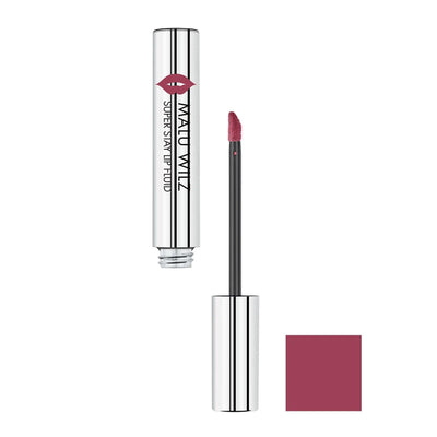 Malu Wilz Long-Lasting Lip Fluid in 6ml with applicator, featuring a rich berry shade for all-day wear.