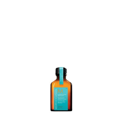 Moroccanoil Treatment 25ml bottle for hydration and shine, perfect for all hair types.