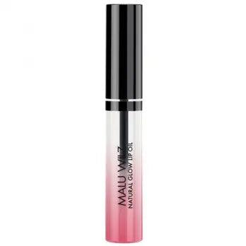 Malu Wilz Natural Shine Lip Oil in a sleek tube providing glossy hydration for lips. 5ml nourishing lip treatment.