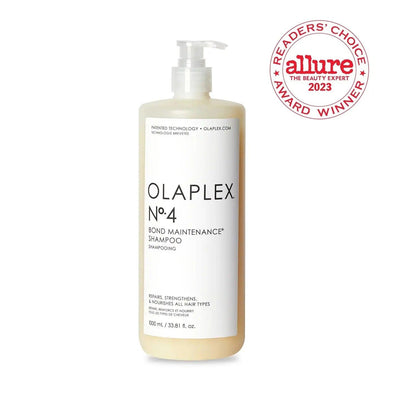 Olaplex Nº.4 Bond Maintenance Shampoo Liter, reparative shampoo for all hair types, strengthens and protects color-treated hair.
