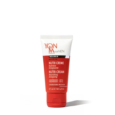 Nutri-Cream by Yon-Ka, a nourishing skincare cream with vitamins A, C, E, and essential oils for energizing skin protection.