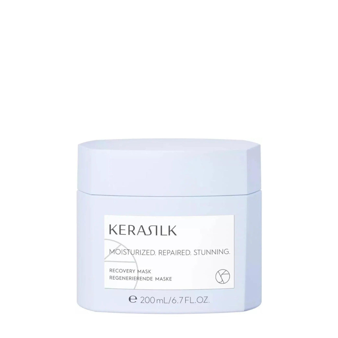 KERASILK Recovery Mask for intensely nourished, repaired, and stunning hair in a 200ml jar.