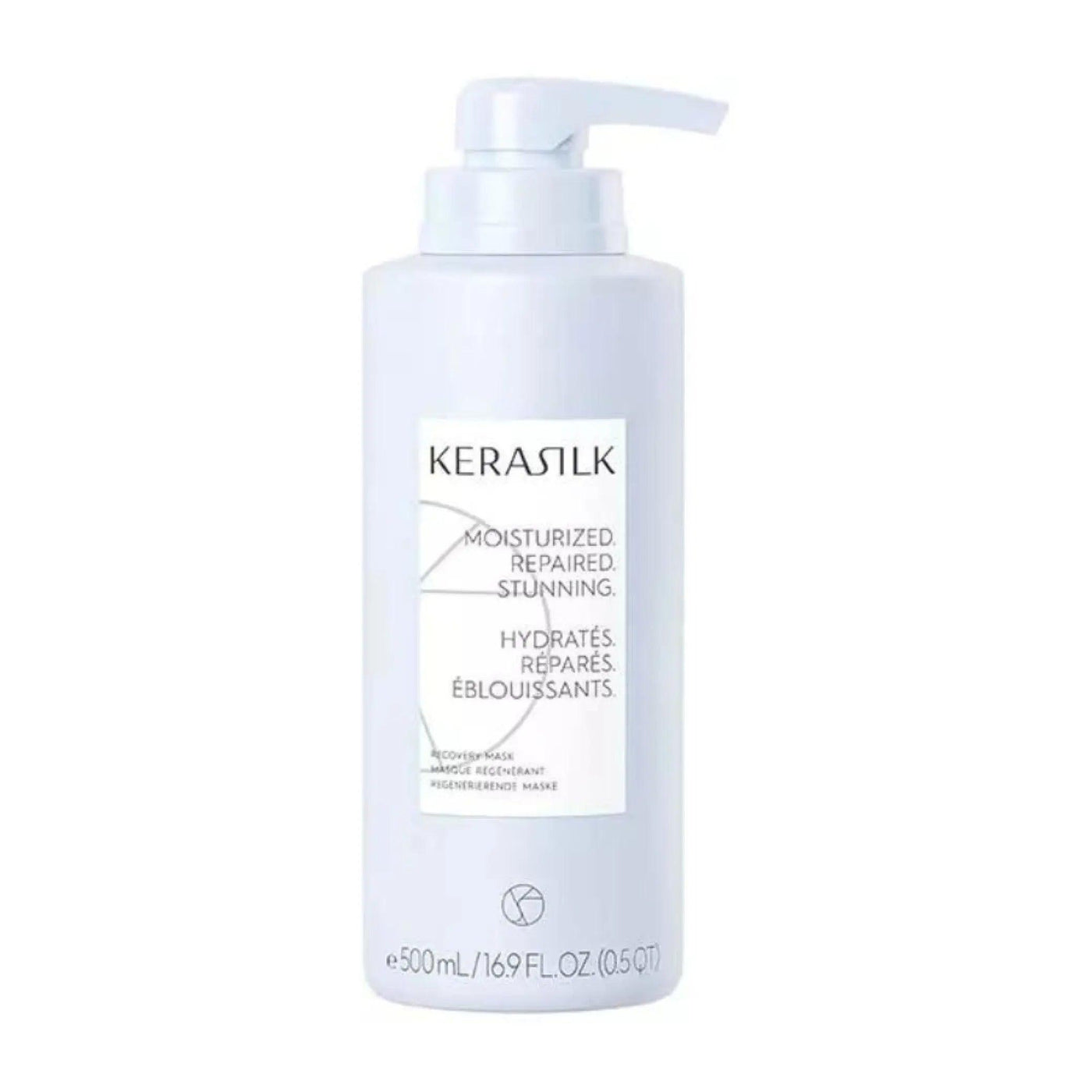 Kerastase Moisturizing and Repairing Hair Mask in a 500ml pump bottle for deep hair hydration and restoration.