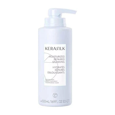 Kerastase Moisturizing and Repairing Hair Mask in a 500ml pump bottle for deep hair hydration and restoration.