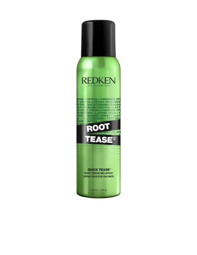 Redken Root Tease volumizing spray for fine to medium hair, providing lift and texture at the roots.