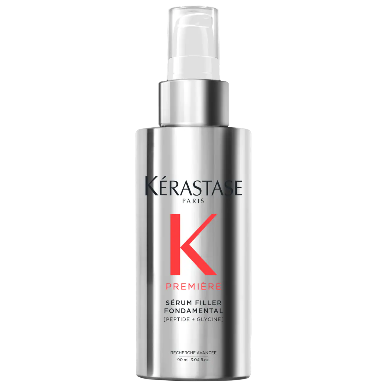 Kérastase Sérum Filler Fondamental for damaged hair, lightweight leave-in treatment for glossy and supple results.