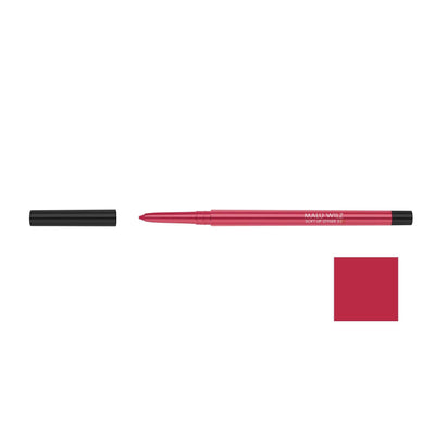 Malu Wilz Soft Lip Pencil in vibrant red shade, showcasing the pencil and its cap for lip enhancement and definition.