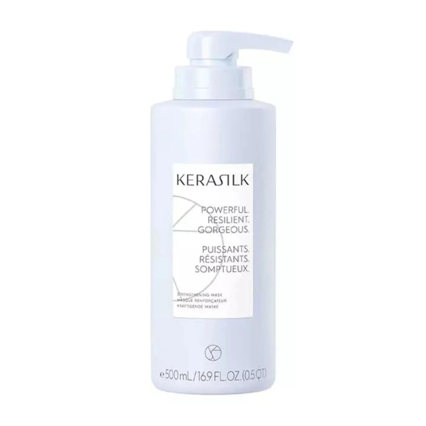 KERASTASE Strengthening Mask bottle for powerful, resilient hair care in nourishing formula, 500ml size.