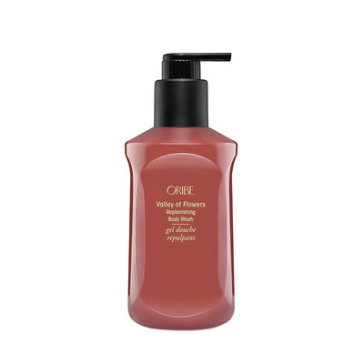 ORIBE Valley of Flowers Replenishing Body Wash 300 ml bottle with pump, luxurious cleansing and moisturizing properties.