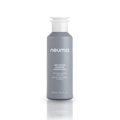 NEU REPAIR® Shampoo 250 mL with plant collagen, nourishing and strengthening hair for smoother, shinier results.