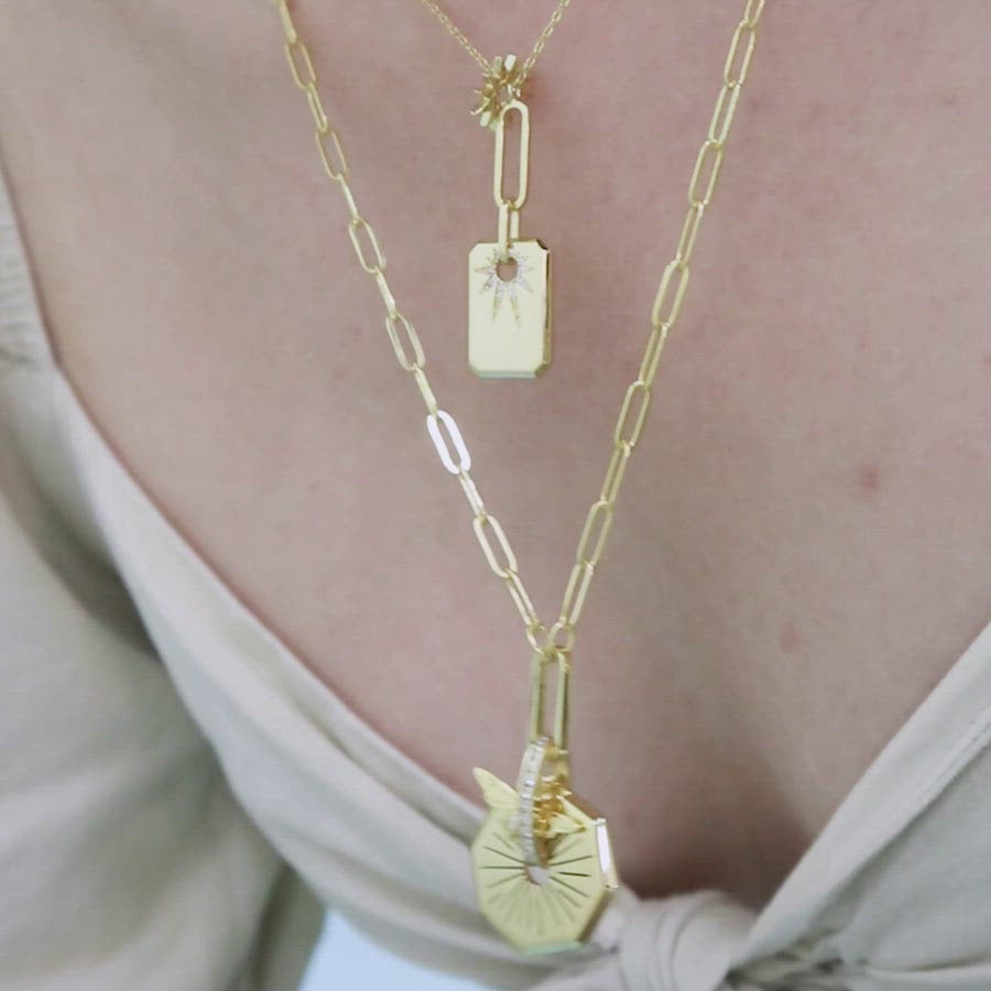Bee Amulet Gold Necklace