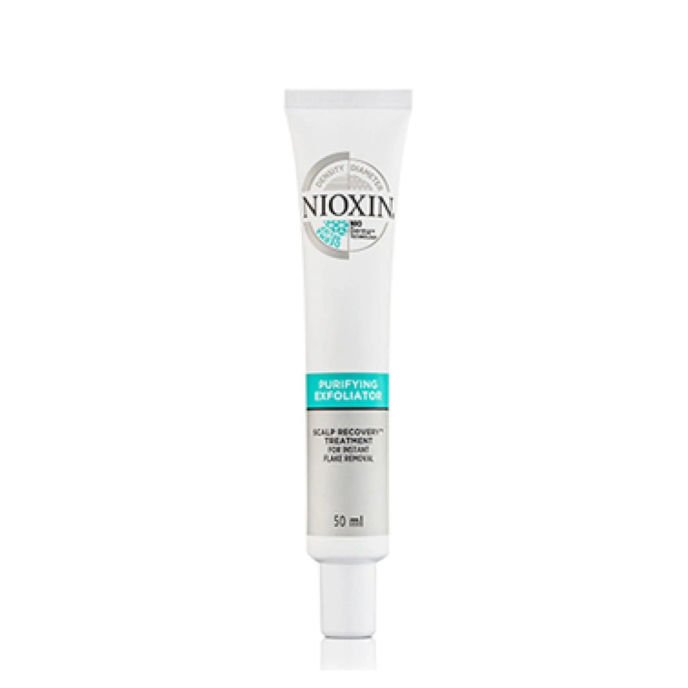 Nioxin Purifying Exfoliator 50ml tube for gentle scalp recovery treatment against flakes and build-up.