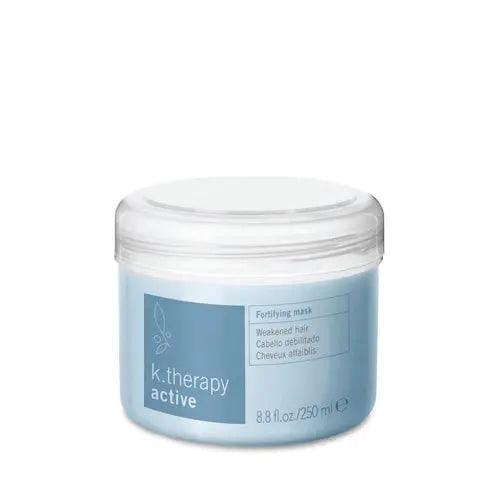 Active Fortifying Mask in a sleek jar designed to strengthen and repair damaged hair while enhancing shine.