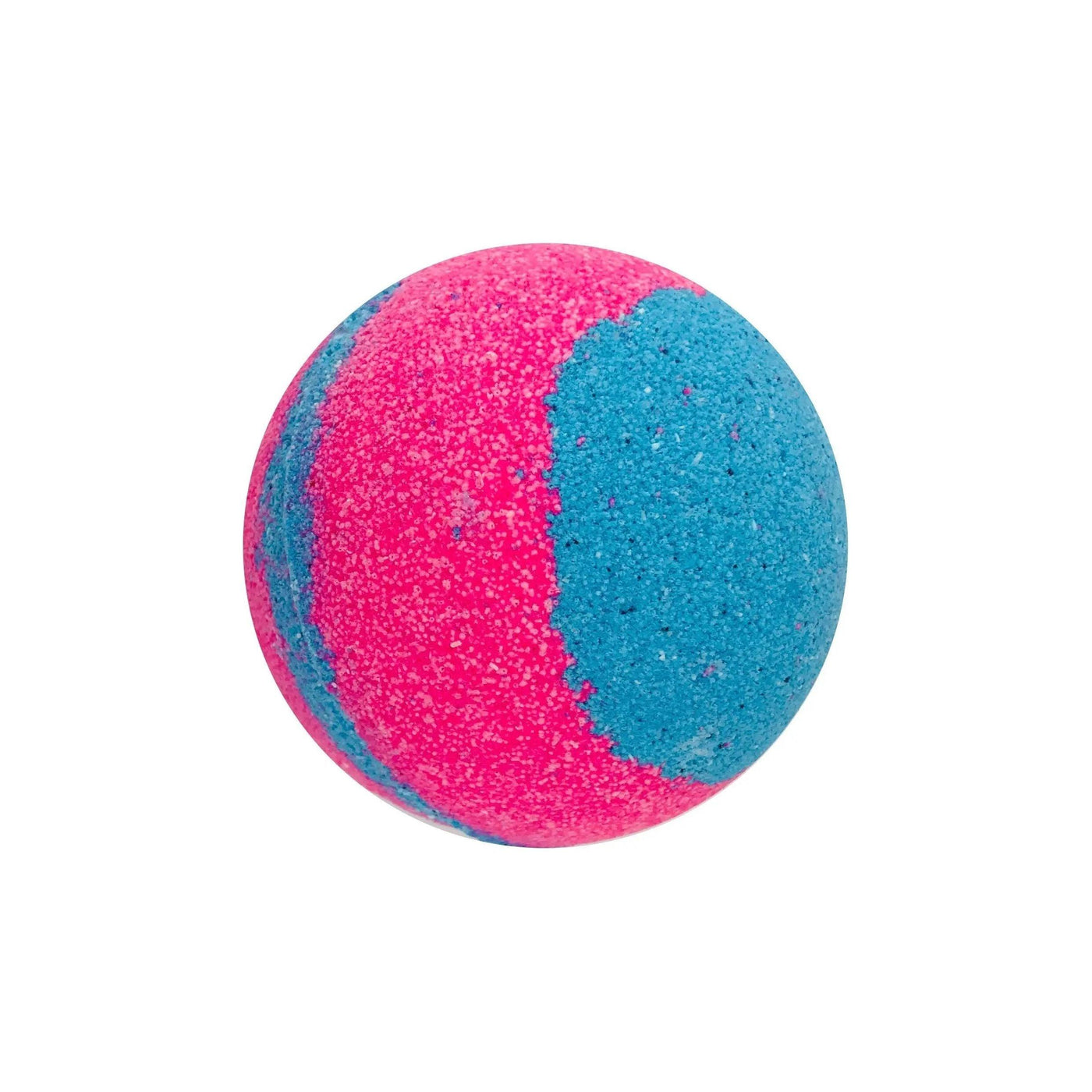 Vibrant pink and blue aurora bath bomb designed for relaxation and skin soothing benefits.