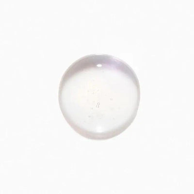 Clear round glass lens on white background