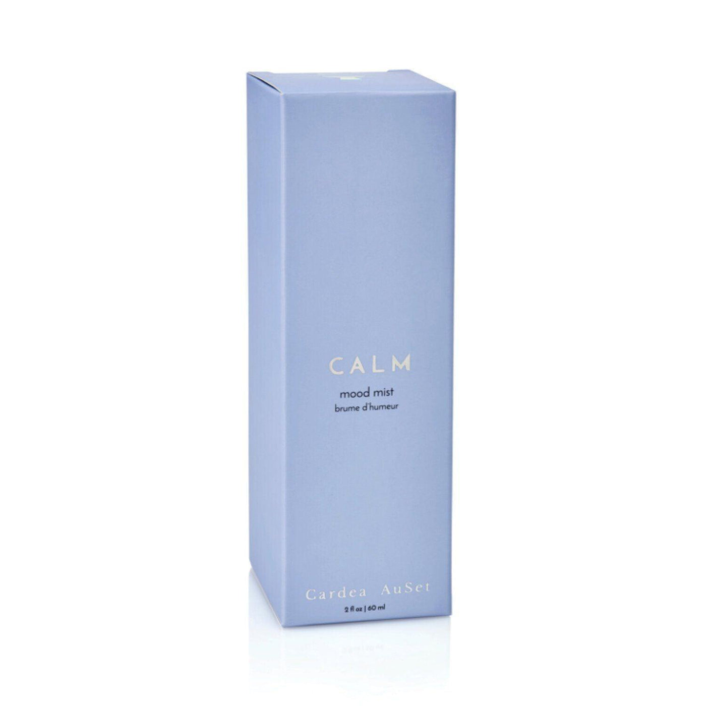Gardena+Calm mood mist blue box premium aromatic spray packaging minimalist design calming therapy product