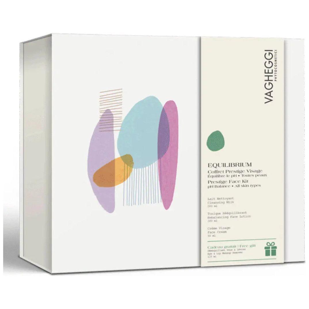 Coffret Equilibrium by Vagheggi, featuring skincare products for balanced pH and all skin types, stylish gift packaging.