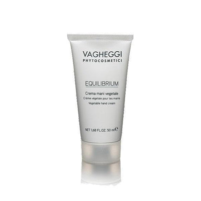 Equilibrium Vegetable Hand Cream by Vagheggi in 50ml tube, nourishing formula with shea butter and natural extracts.