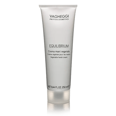 Equilibrium Vegetable Hand Cream in a 250ml tube, designed to nourish and protect hands with natural ingredients.