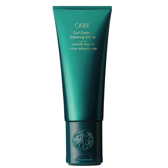 Oribe Curl Control Silkening Crème in green tube for smooth, defined curls