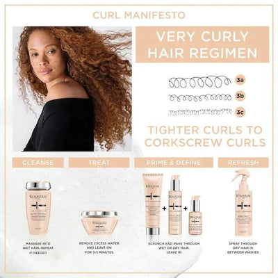 Woman with very curly hair showcasing the Curl Manifesto regimen for tighter curls and corkscrew curls.