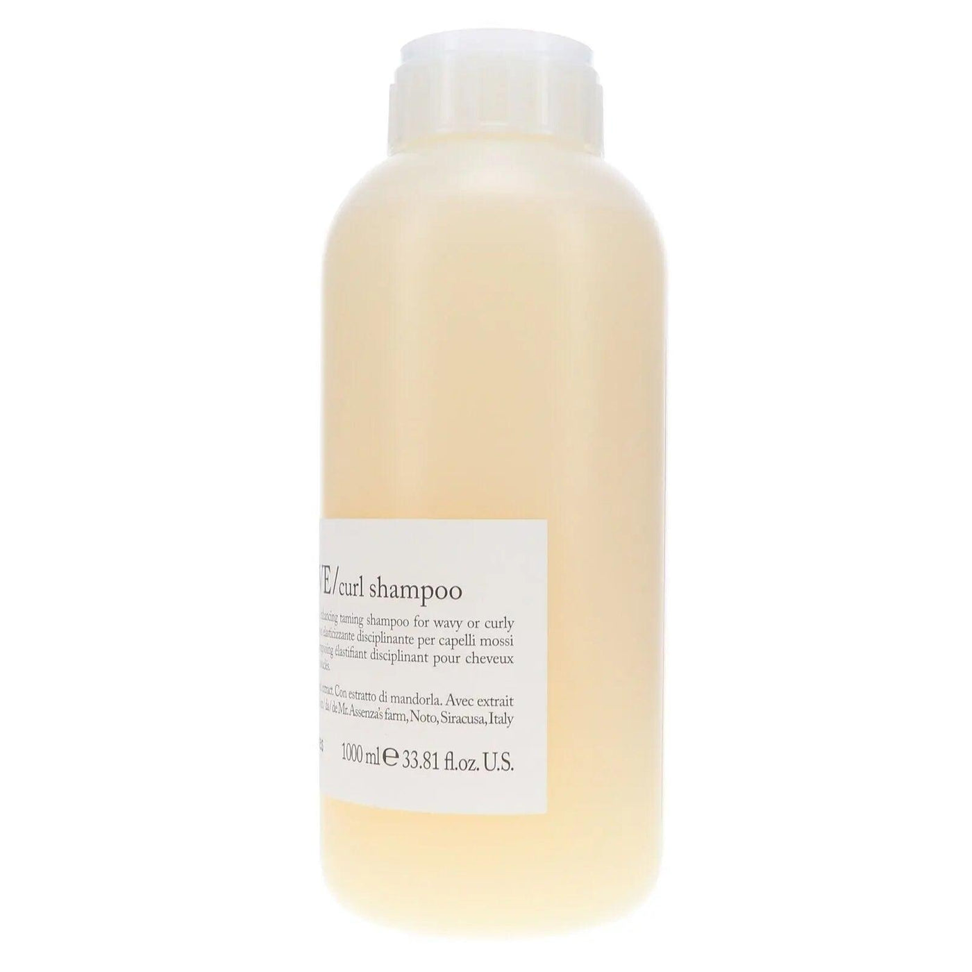 Davines Love Curl Shampoo 1L bottle, moisturizing creamy formula for enhancing wavy and curly hair texture and volume.