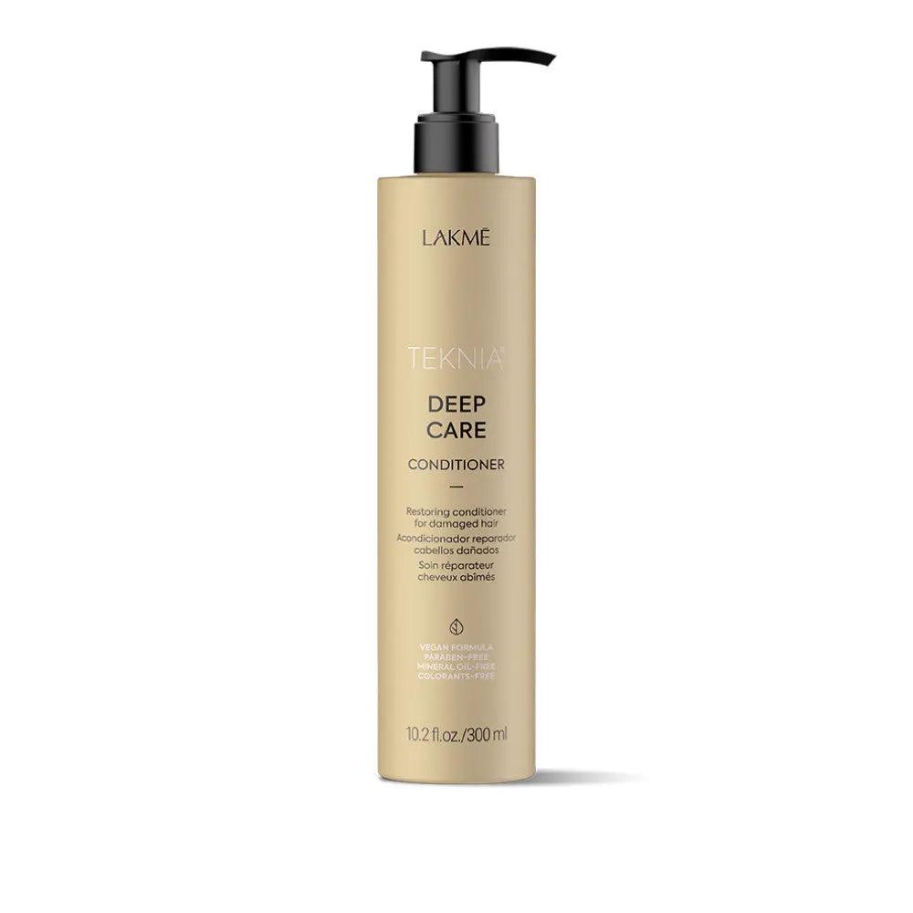 Lakme Teknia Deep Care Conditioner bottle for strengthening and conditioning hair with a floral fragrance.