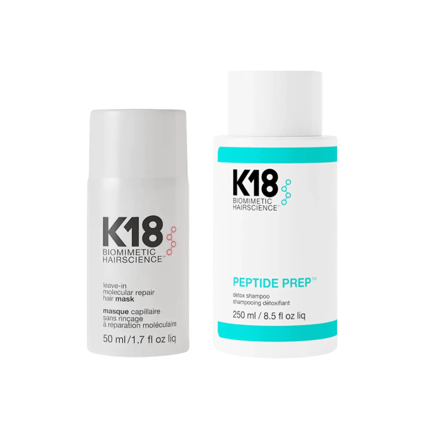 Detoxifying Shampoo (250Ml) + Molecular Repair Leave-in Mask (50Ml) K18 Boutique Deauville