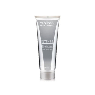 Vagheggi Intense Sleeping Mask in silver tube for deep hydration and skin rejuvenation, ideal for nighttime use.
