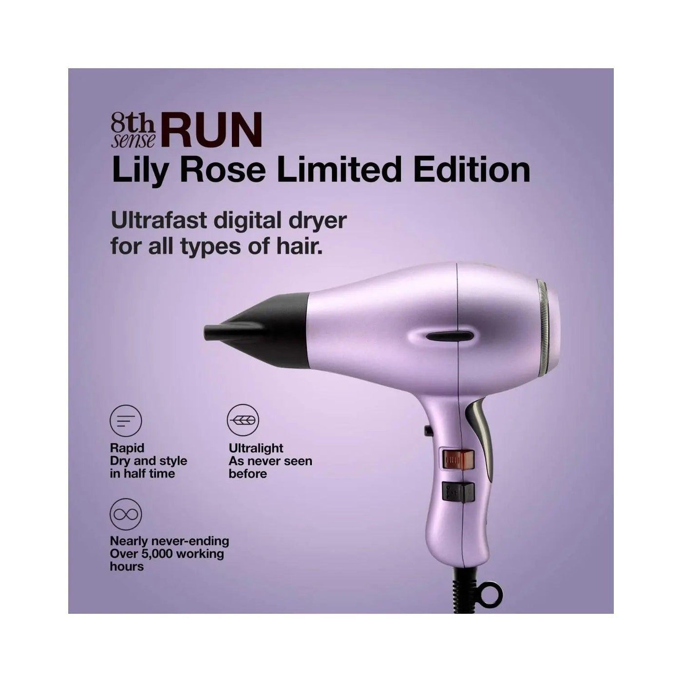 Elchim 8th Sense RUN Hair Dryer, Lily Rose Edition Elchim Boutique Deauville