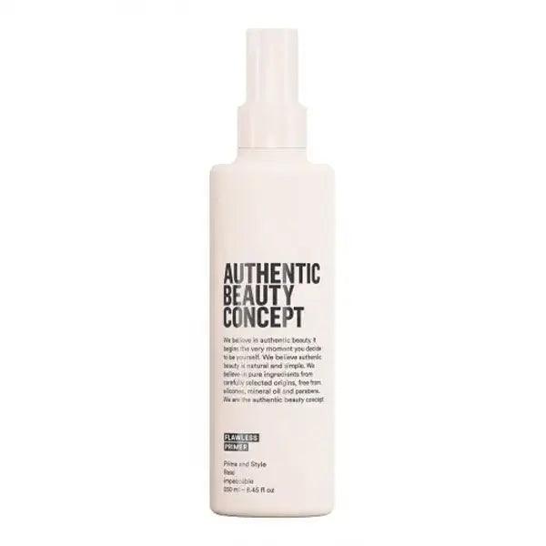 Flawless Primer by Authentic Beauty Concept, fine mist for healthy-looking hair, vegan, cruelty-free, and gluten-free.