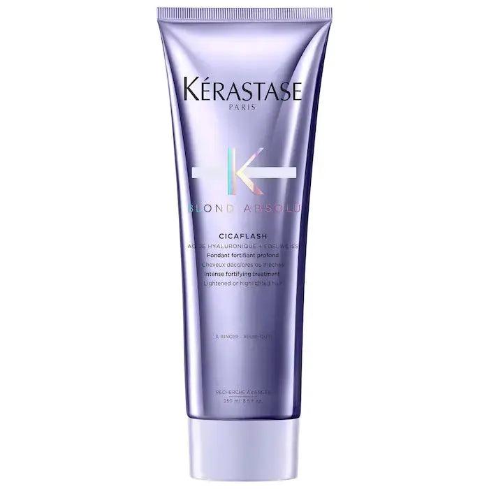 Kérastase Blond Absolu CicaFlash hair treatment tube on white background